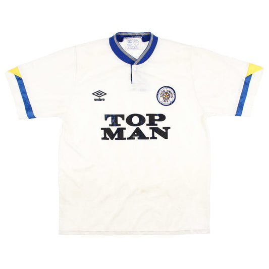 Leeds United 1990-91 Home Shirt (M) (Very Good)_0