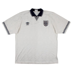 England 1990-92 Home Shirt (L) (Very Good)_0