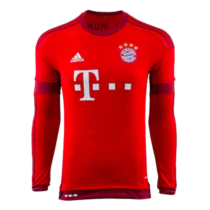 Bayern Munich 2015-16 Long Sleeve Home Shirt (M) (Very Good)