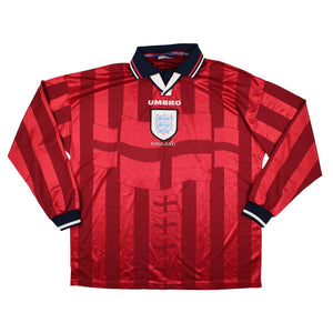 England 1997-1998 Away Long Sleeve Shirt (XL) (BATTY 8) (Very Good)_2