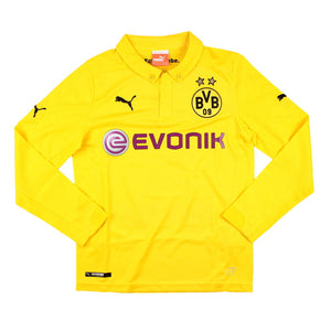 Borussia Dortmund 2014-15 European Home Long Sleeve Shirt (Medium Boys) (Excellent)_0