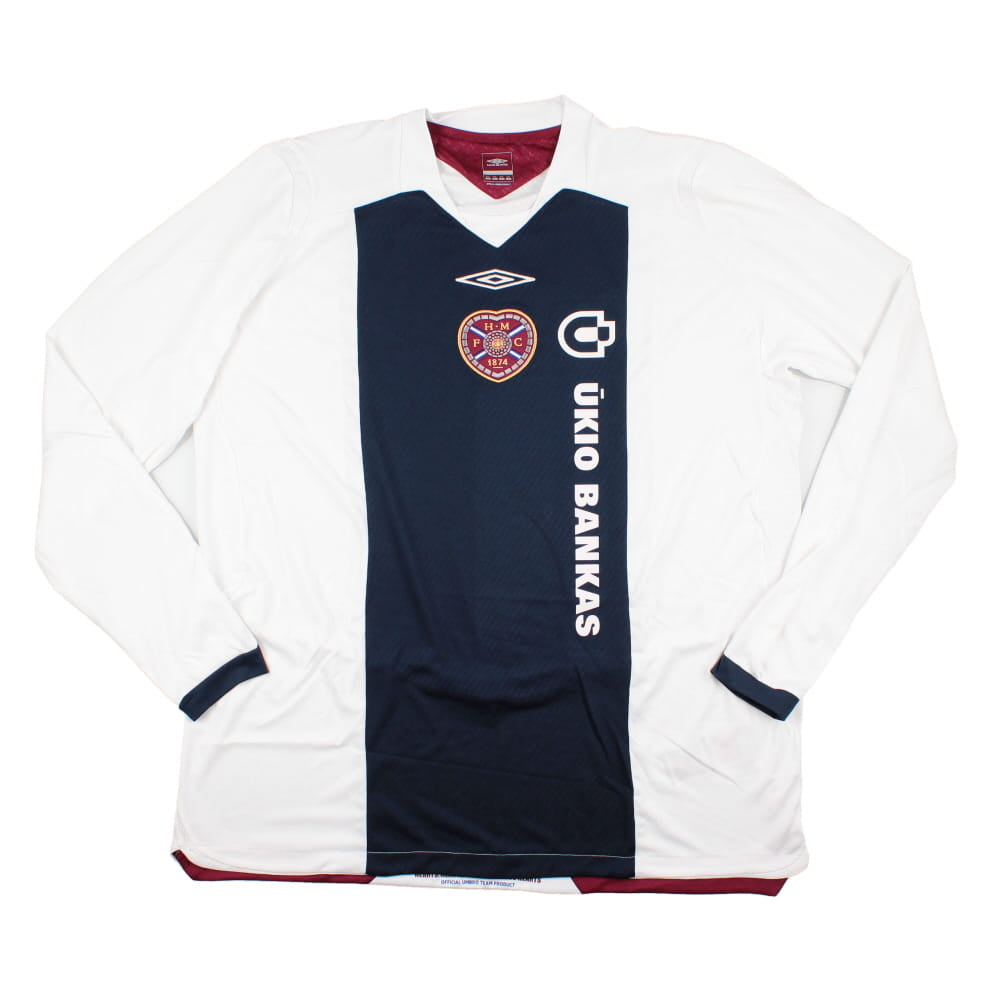 Hearts 2008-09 Long Sleeve Away Shirt (XXL) (Agular 8) (Mint)_2