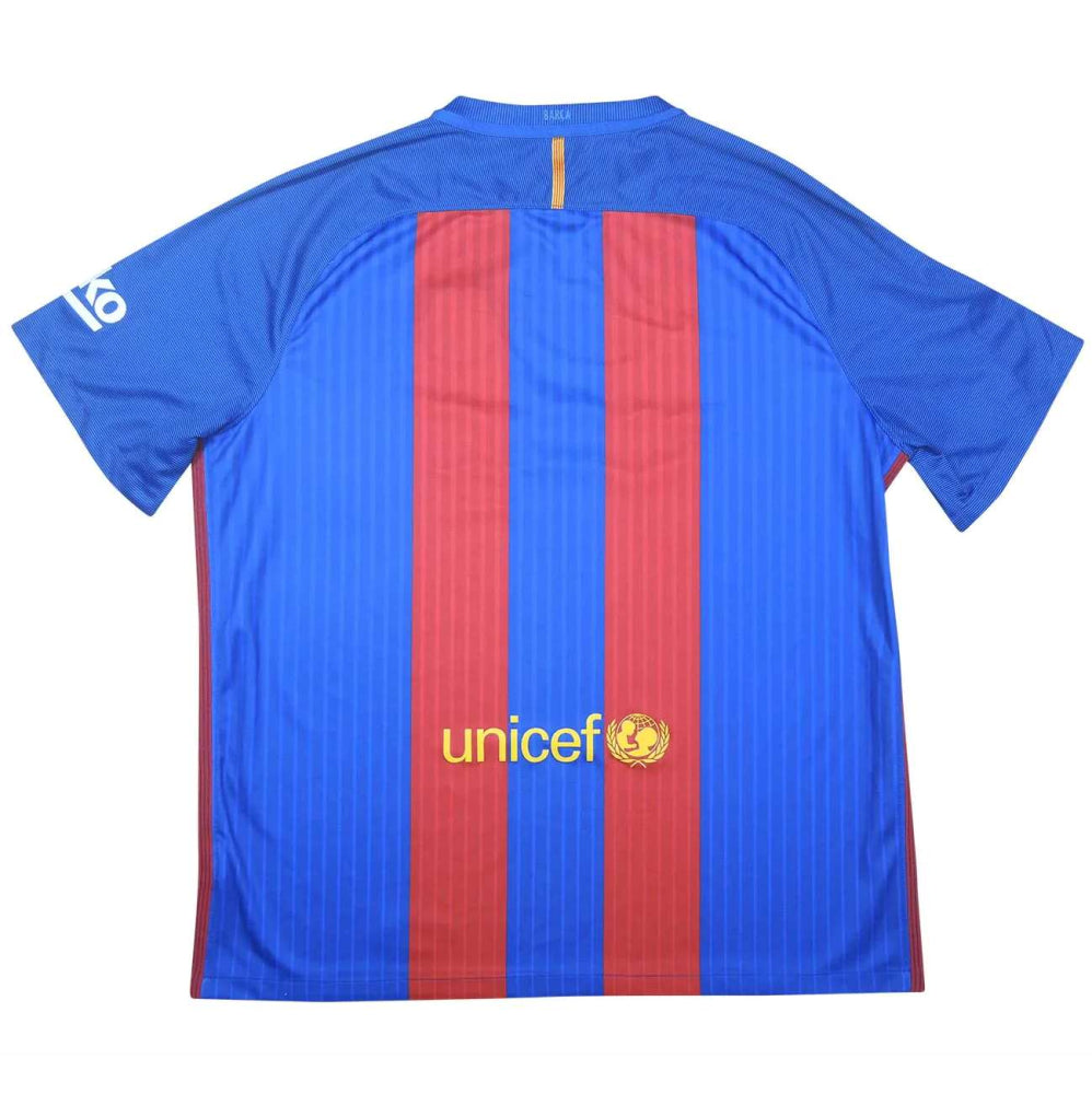 Barcelona 2016-17 Home Shirt (S) (Larsson 7) (Good)_3