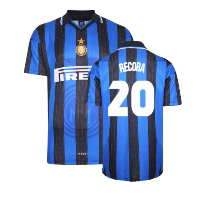 1998 Inter Milan Score Draw Home Shirt (M) (Excellent) (RECOBA 20)