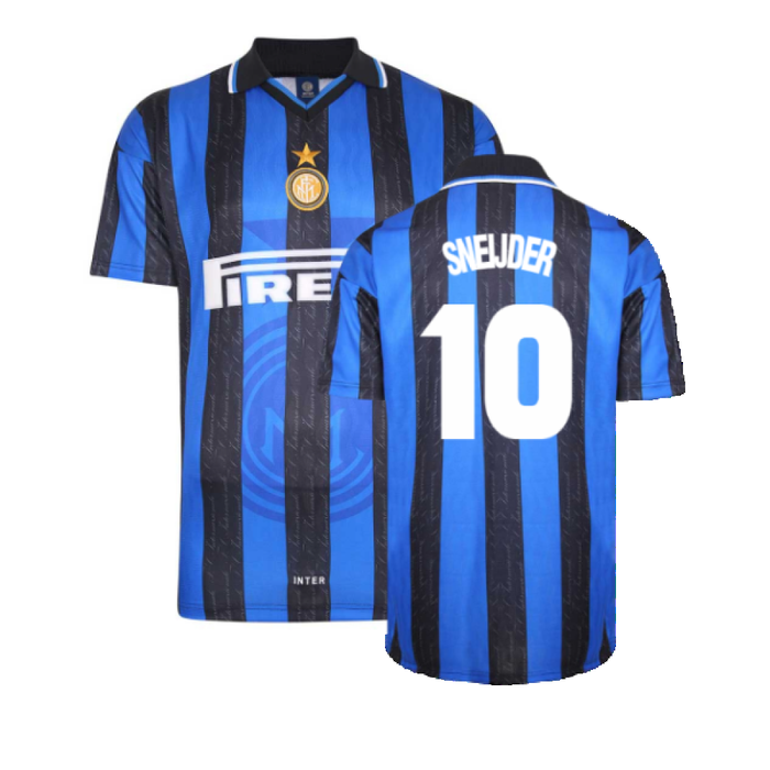 1998 Inter Milan Score Draw Home Shirt (M) (Excellent) (SNEIJDER 10)