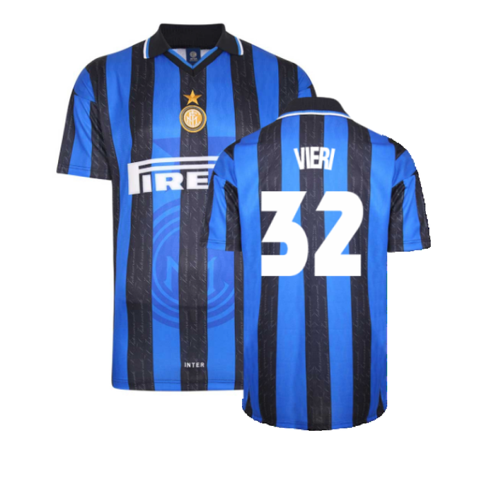 1998 Inter Milan Score Draw Home Shirt (M) (Excellent) (VIERI 32)