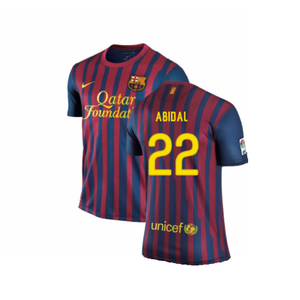 Barcelona 2011-12 Home Shirt (L) (Very Good) (Abidal 22)_0