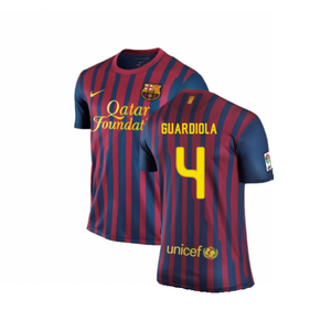 Barcelona 2011-12 Home Shirt (L) (Very Good) (Guardiola 4)_0