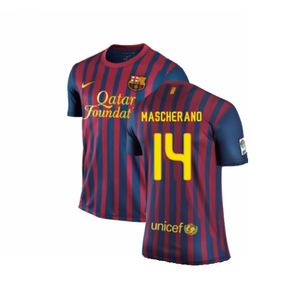 Barcelona 2011-12 Home Shirt (L) (Very Good) (Mascherano 14)_0