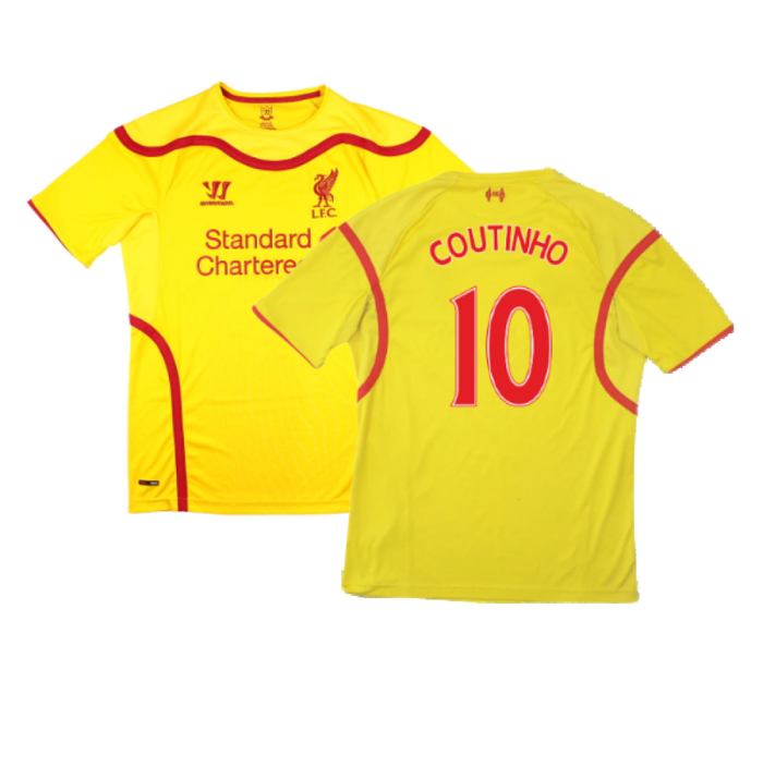 2014-15 Liverpool Warrior Away Shirt (Mint) (COUTINHO 10)