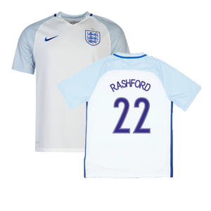 2016-2017 England Home Nike Football Shirt (L) (Excellent) (Rashford 22)_0