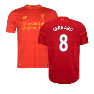 Liverpool 2016-17 Home Football Shirt (Excellent) (Gerrard 8)_0