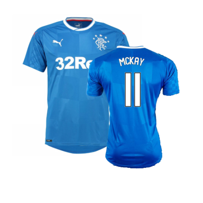 Rangers 2016-17 Home Shirt (M) (Very Good) (McKay 11)