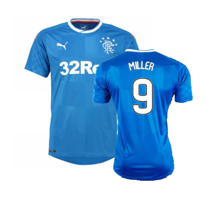 Rangers 2016-17 Home Shirt (M) (Very Good) (Miller 9)