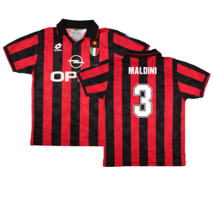 AC Milan 1994-96 Home Shirt (M) (Excellent) (MALDINI 3)_0