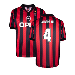 AC Milan 1996-97 Retro Home Shirt (M) (Albertini 4) (Excellent)_0