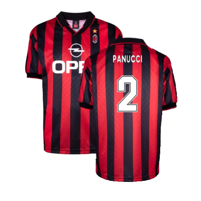 AC Milan 1996-97 Retro Home Shirt (M) (Panucci 2) (Excellent)