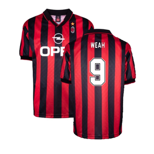 AC Milan 1996-97 Retro Home Shirt (M) (Weah 9) (Excellent)_0