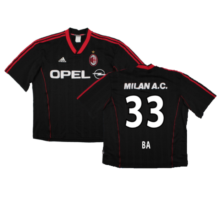 AC Milan 2000-01 Adidas Training Shirt (XL) (Ba 33) (Good)