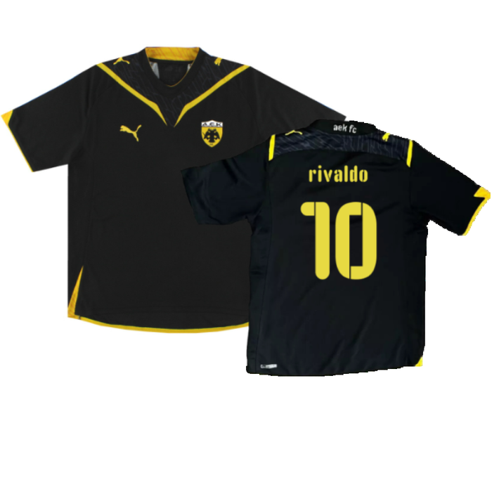 AEK Athens 2009-10 Away Shirt (M) (Excellent) (Rivaldo 10)