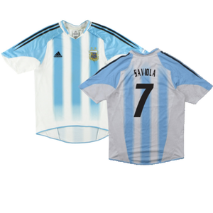 Argentina 2004-05 Home Shirt (XL) (Good) (Saviola 7)_0