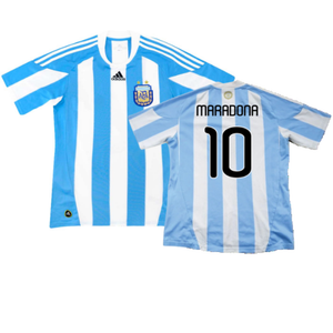 Argentina 2010-11 Home (L) (Excellent) (Maradona 10)_0