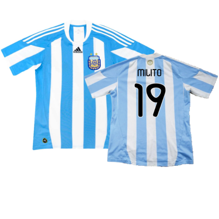 Argentina 2010-11 Home (L) (Excellent) (Milito 19)