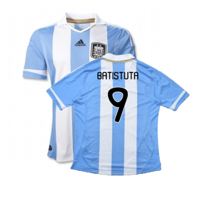 Argentina 2011-2012 Home Shirt (L) (Good) (BATISTUTA 9)