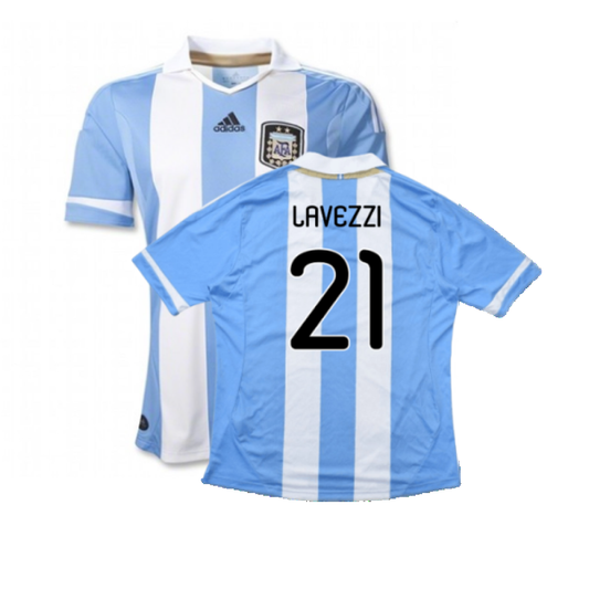 Argentina 2011-2012 Home Shirt (L) (Good) (Lavezzi 21)_0