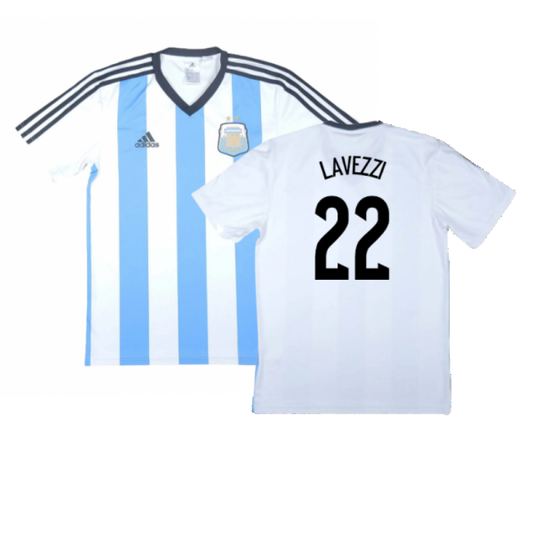 Argentina 2013-15 Basic Home Shirt (Very Good) (Lavezzi 22)_0