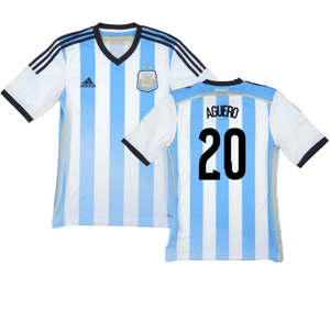 Argentina 2014-15 Home Shirt (L) (Mint) (Aguero 20)_0