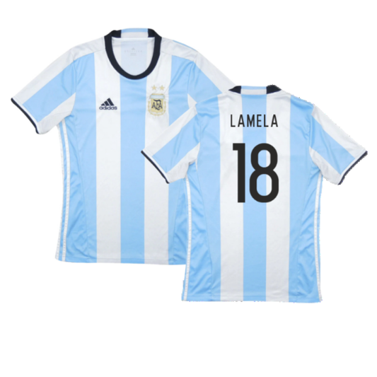 Argentina 2016-17 Home Shirt (Excellent) (Lamela 18)_0