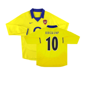 Arsenal 2003-05 Long Sleeve Away Shirt (Excellent) (Bergkamp 10)_0