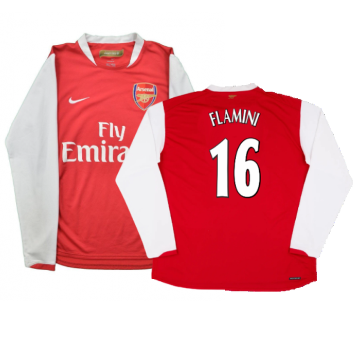 Arsenal 2006-07 Long Sleeve Home Shirt (XXL) (Excellent) (Flamini 16)