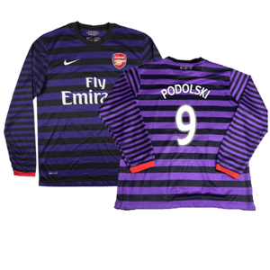 Arsenal 2012-13 Away Long Sleeve Shirt (M) (Good) (Podolski 9)_0