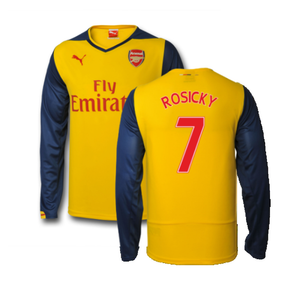 Arsenal 2014-15 Away Long Sleeve Shirt (L) (Rosicky 7) (Excellent)_0