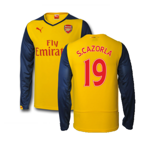 Arsenal 2014-15 Away Long Sleeve Shirt (L) (S.Cazorla 19) (Excellent)_0