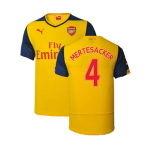 Arsenal 2014-15 Away Shirt (M) (Excellent) (Mertesacker 4)_0