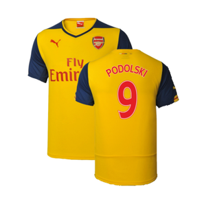 Arsenal 2014-15 Away Shirt (M) (Excellent) (Podolski 9)_0