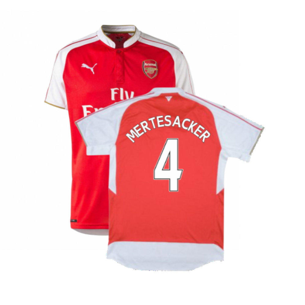 Arsenal 2015-16 Home Shirt (M) (Mertesacker 4) (Very Good)_0