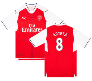 Arsenal 2016-17 Home Shirt (L) (ARTETA 8) (Excellent)_0