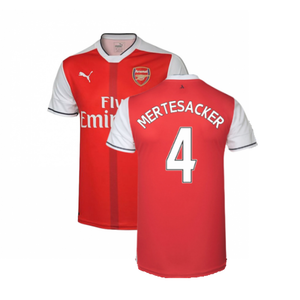 Arsenal 2016-17 Home Shirt (XL) (Excellent) (Mertesacker 4)_0