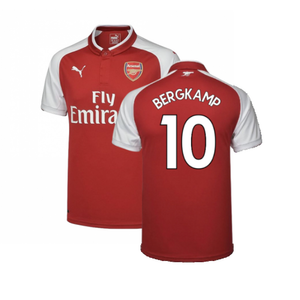 Arsenal 2017-18 Home Shirt (M) (Excellent) (Bergkamp 10)_0