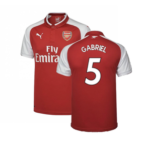 Arsenal 2017-18 Home Shirt (S) (Mint) (Gabriel 5)_0