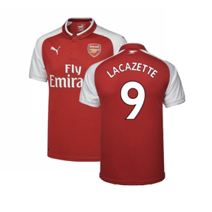 Arsenal 2017-18 Home Shirt (M) (Excellent) (Lacazette 9)_0