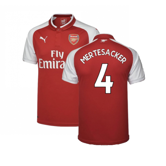 Arsenal 2017-18 Home Shirt (XS) (Very Good) (Mertesacker 4)