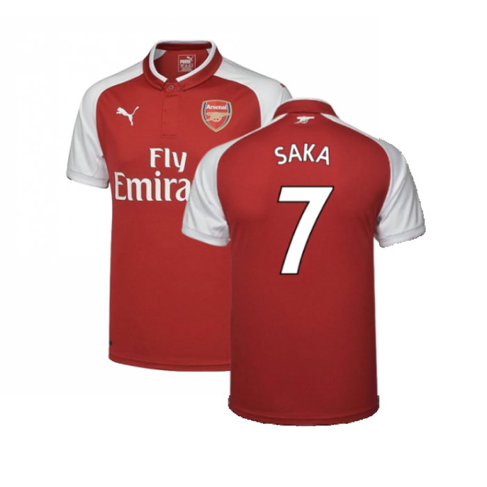 Arsenal 2017-18 Home Shirt (XS) (Very Good) (Saka 7)