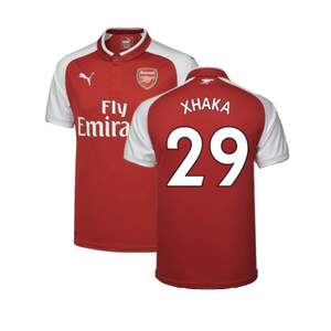 Arsenal 2017-18 Home Shirt (M) (Excellent) (Xhaka 29)_0