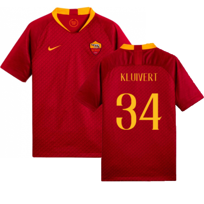 AS Roma 2018-19 Home Shirt (Mint) (Kluivert 34)