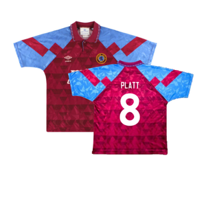 Aston Villa 1990-92 Home Shirt (Good) (Platt 8)_0